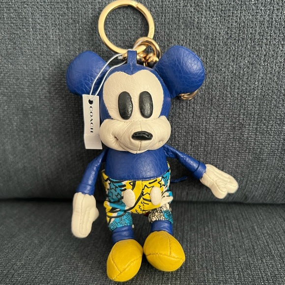 COACH COLLECTIBLE Disney Mickey Mouse X Keith Haring Keychain FOB - Picture 1 of 9